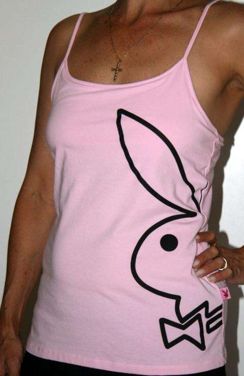 Playboy - Pink Spagetti Strap Tank Top - size Large
