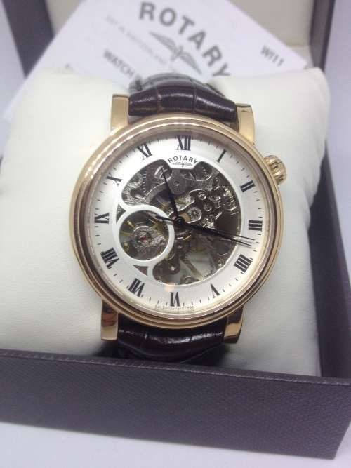 Rotary Men's Skeleton Mechanical Watch Read authorised dealer of Rotary