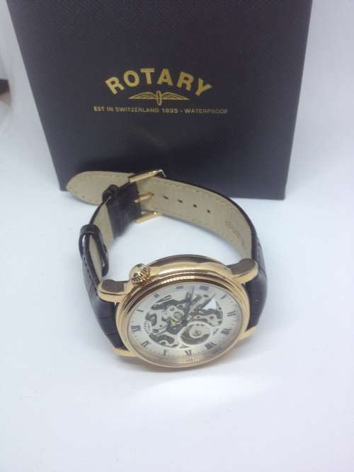 Rotary Men's Skeleton Mechanical Watch Read authorised dealer of Rotary