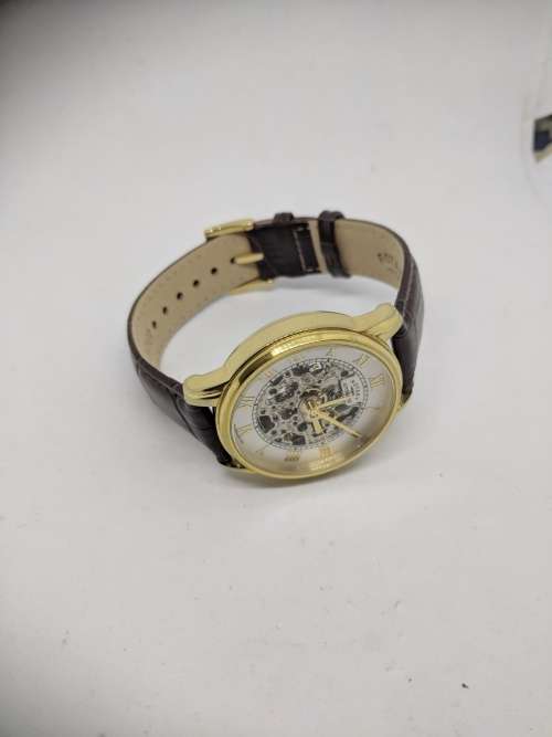 Rotary Mens Silver Tone Steel Skeleton AUTOMATIC Watch GS03862/01