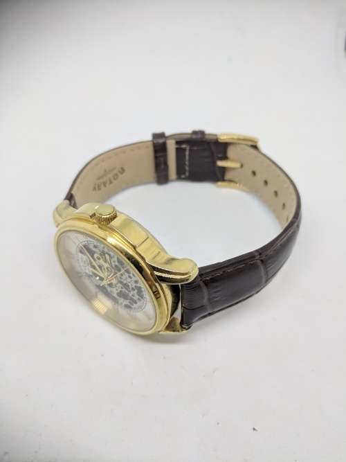Rotary Mens Silver Tone Steel Skeleton AUTOMATIC Watch GS03862/01