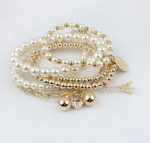 Vintage Beaded Iron Tower Bracelet
