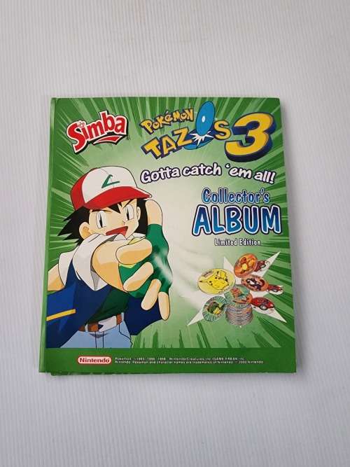 Pokémon Tazos Collection Album 3 - Limited Edition - Complete with