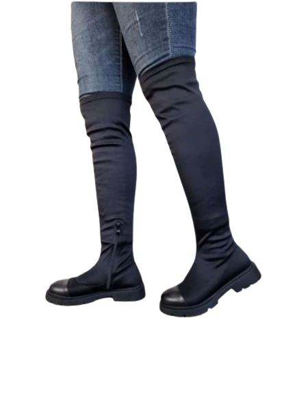 Ladies Long Boots Available from Size 3 to 8 in Black