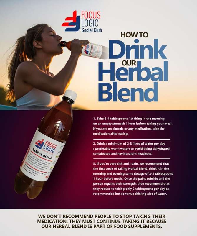 Focus Logic Herbal Blend & Health Tonic Drink - A Natural Health Boosting Remedy