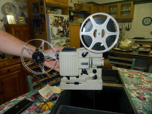 Eumig 8mm P8 imperial projector with films - all belts and spring drives present