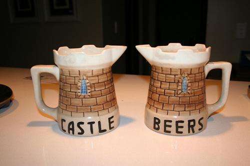 2 Castle Beers Jugs - Grahamstown Pottery Drostdy ware