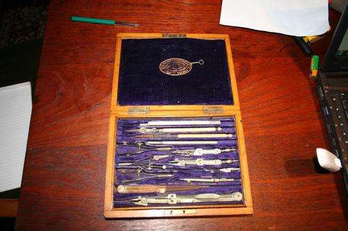 Pawson & Brailsford Drawing Instrument set - High street Sheffield