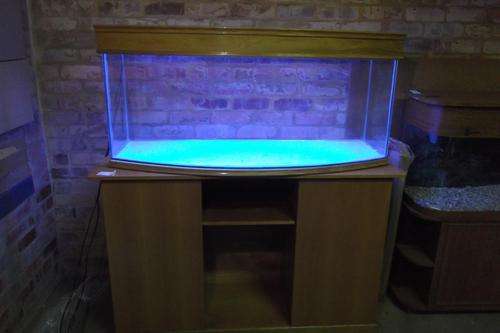 Brilliant Aquarium -with cupboard stand -  pump - rocks - coral - etc etc a bargain