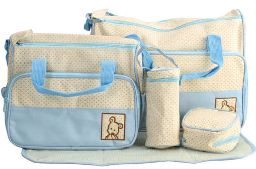 Baby Changing Bag 5 Piece Set - Light Blue