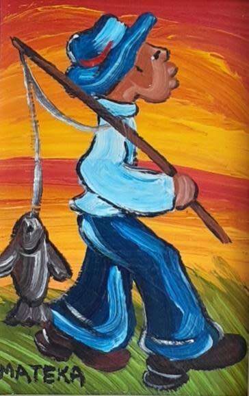 MATEKA OIL FRAMED  UNFRAMED SIZE 11 X 17