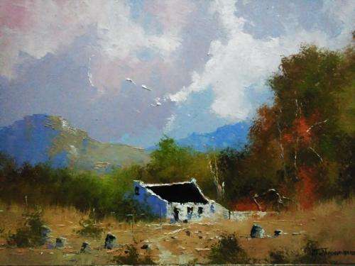 Neil janse van NIevenhuizen SIGNED oil on canvas on board 35 x 25 cm