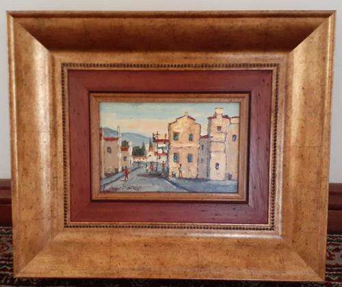 LOVELY LUTHER MARAIS SIGNED oil on canvas on board 23 x 15.5.5 cm