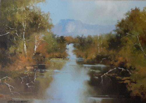 Neil janse van NIevenhuizen SIGNED oil on canvas on board 35 x 25 cm