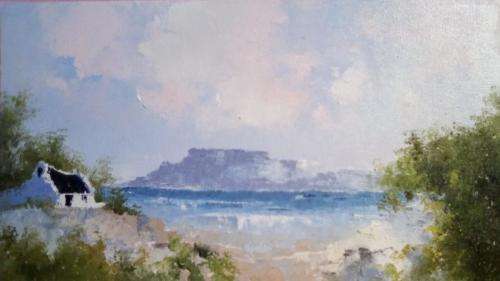 Neil janse van NIevenhuizen SIGNED oil on canvas on board 36 x 20 CM