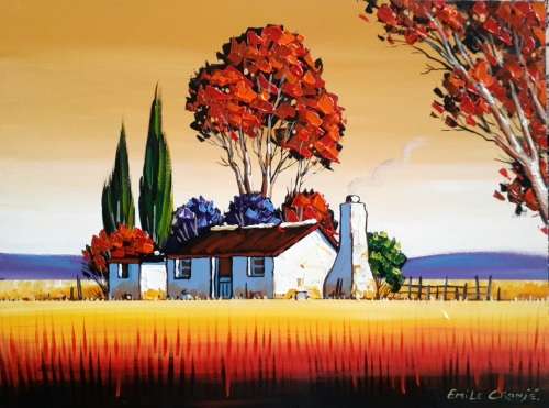 Emile Cronje 0il on Board  60 x 45 cm