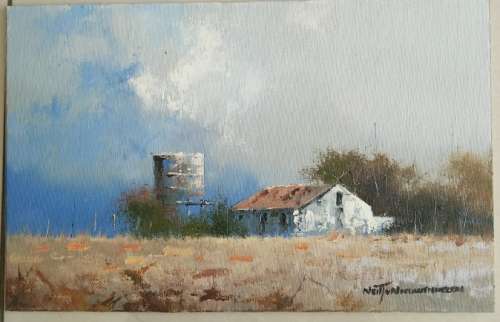 Neil janse  Van Nieuwenhuizen Oil on Canvas on Board 31.5 x 20 cm