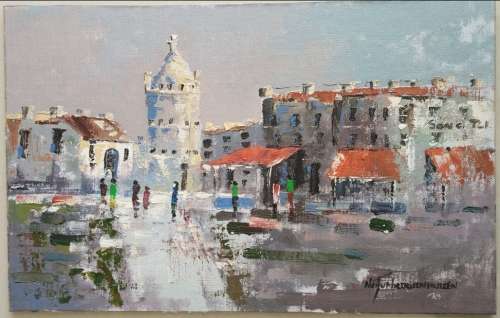 Neil janse  Van Nieuwenhuizen Oil on Canvas on Board 31.5 x 20 cm
