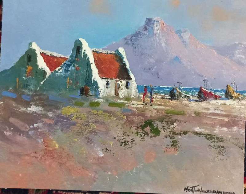 Neil janse  Van Nieuwenhuizen Oil on Canvas on Board 34 x 27 cm