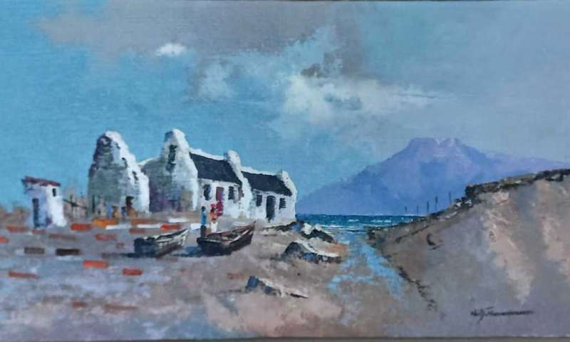 Neil janse  Van Nieuwenhuizen Oil on Canvas on Board 60 x 35 CM