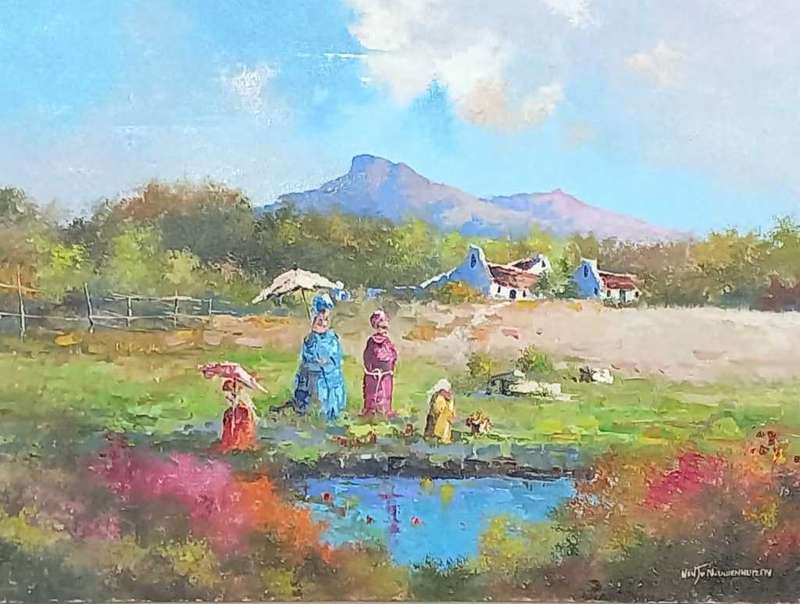 Neil janse  Van Nieuwenhuizen Oil on Canvas on Board 60 x 45 CM