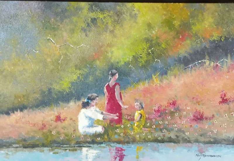 Neil janse  Van Nieuwenhuizen Oil on Canvas on Board 45 x 30 CM