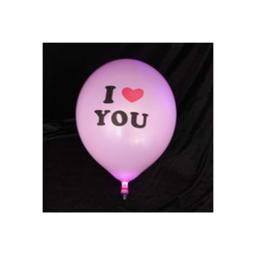 White "I Love You" Balloon with LED Light