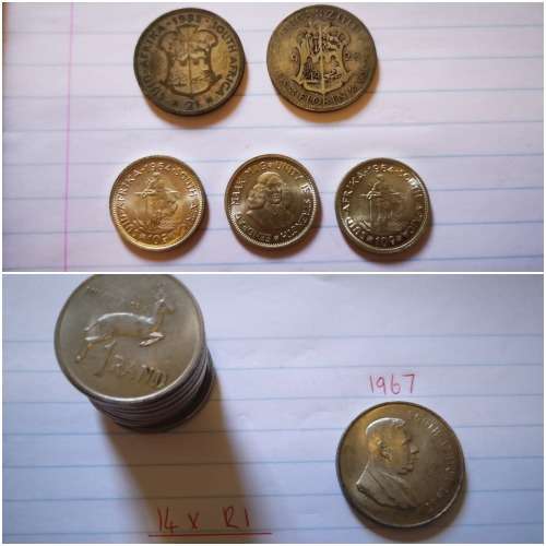 Assorted south African coins