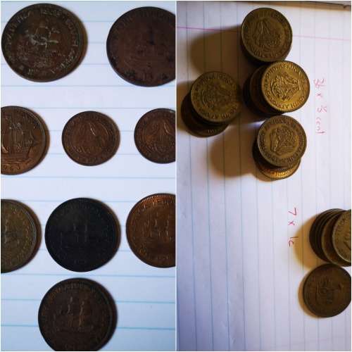 Assorted south African coins