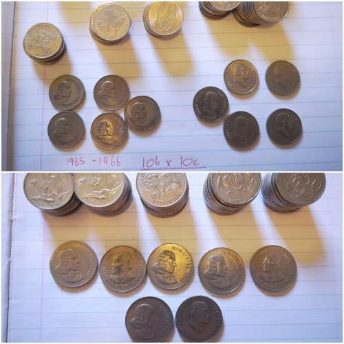 Assorted south African coins