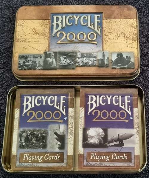 Bicycle 2000 playing cards 2 pack in collectable tin