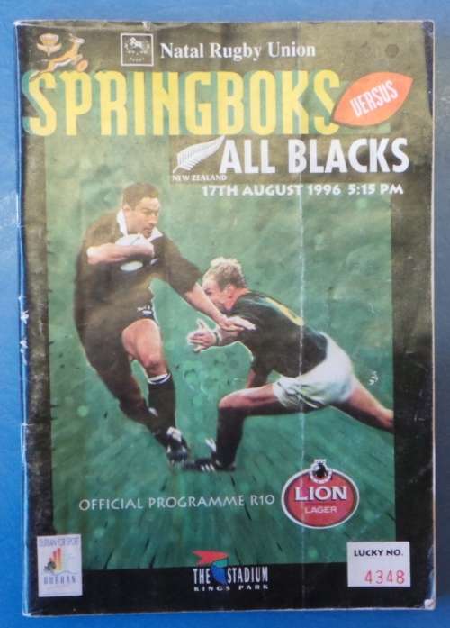 1996 SPRINGBOKS vs ALL BLACKS