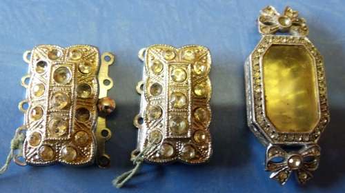 VINTAGE SILVER AND OTHER NECKLACE CLASPS
