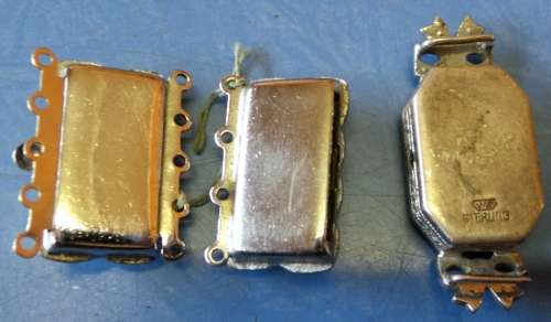 VINTAGE SILVER AND OTHER NECKLACE CLASPS