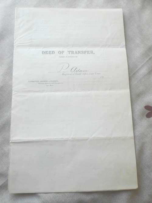 CAPE HOPE REVENUES ON DEED - THOMAS CHARLES SCANLEN