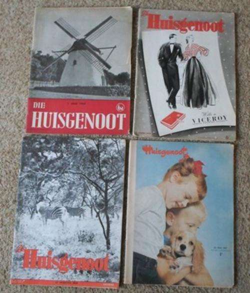 4 VINTAGE HUISGENOOT MAGAZINES - 1949 / 1950 / 1952 / 1957