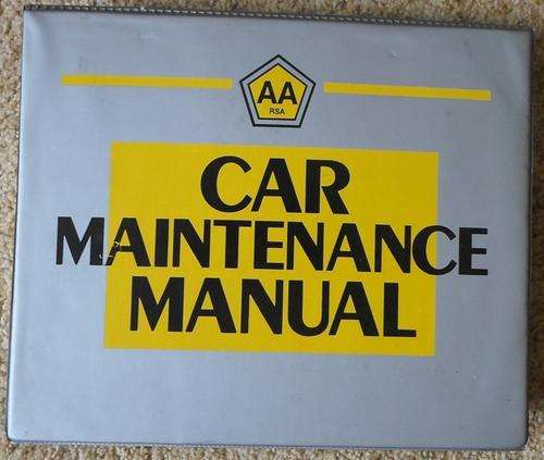 1990 FIRST EDITION AA RSA CAR MAINTENANCE MANUAL - POSTAGE R45