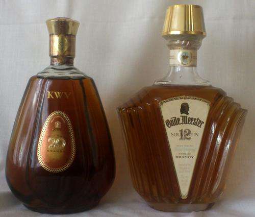 2 BOTTLES - SEALED KWV AND OUDE MEESTER BRANDY (LOT 7)