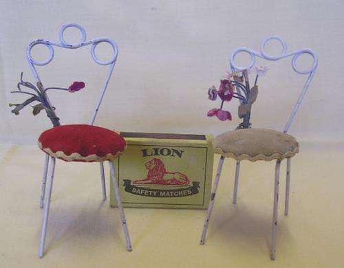 VINTAGE DOLL'S HOUSE FURNITURE - PATIO CHAIRS