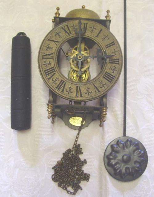REPLICA  LANTERN WALL CLOCK - NEEDS ATTENTION