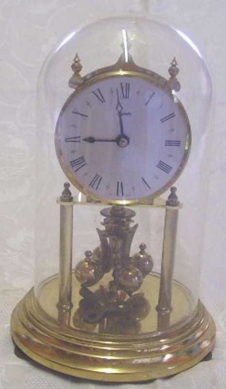 KUNDO 400 DAY ANNIVERSARY CLOCK - WORKING - GLASS DOME.