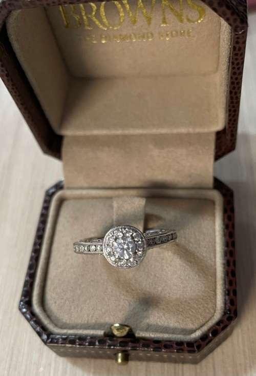 BROWNS 1934 DIAMOND ENGAGEMENT RING - 18CT WHITE GOLD