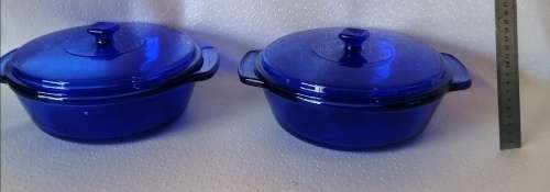 Amazing set of blue glass bowls