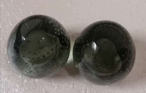 Two Beautiful Artglass Candle Holders