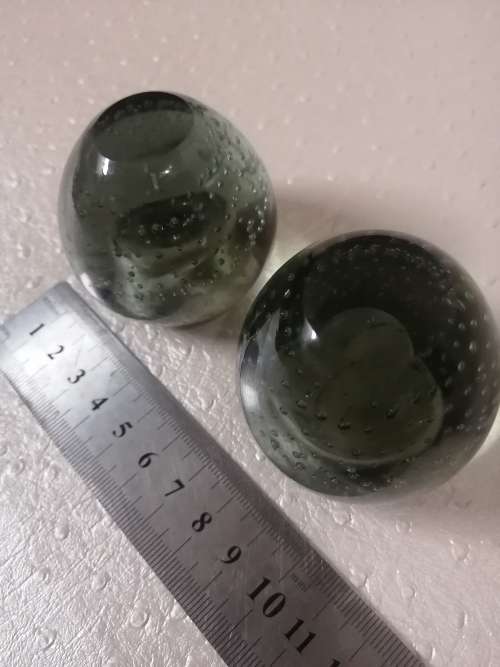 Two Beautiful Artglass Candle Holders
