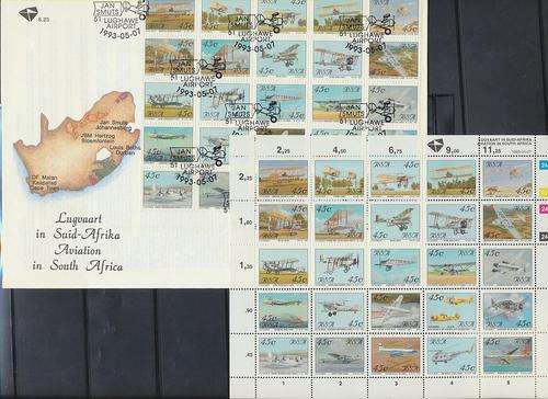 AVIATION IN SOUTH AFRICAN FDC & FULL SHEET