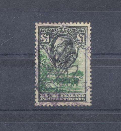 KING GV  BECHUANALAND PROTECTORATE - 1 POUND REVENUE