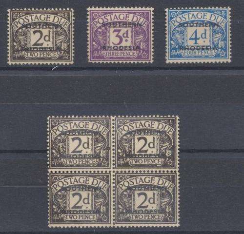 SOUTH RHODESIA POSTAGE DUES FINE UNMOUNTED MINT