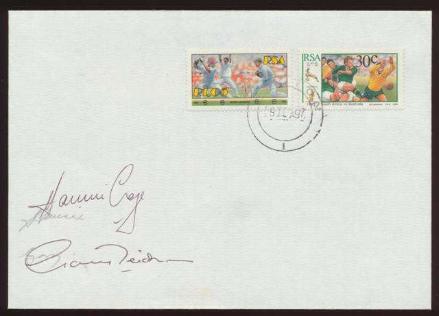 COVER SIGNED BY HANSIE CRONJE