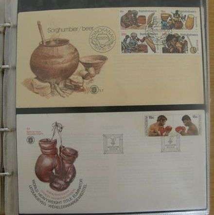 MIXED LOT OF HOMELANDS FDC IN ALBUM - NO DUPLICATIONS